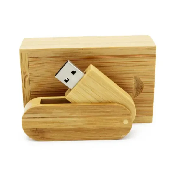 Wooden Rotating USB Flash Drive