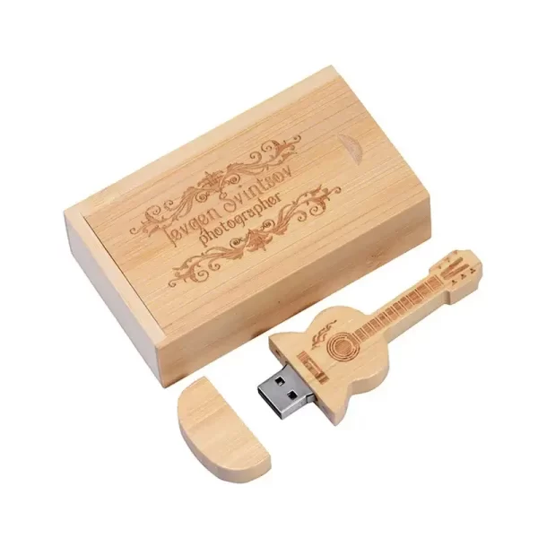 Guitar wooden USB flash drive