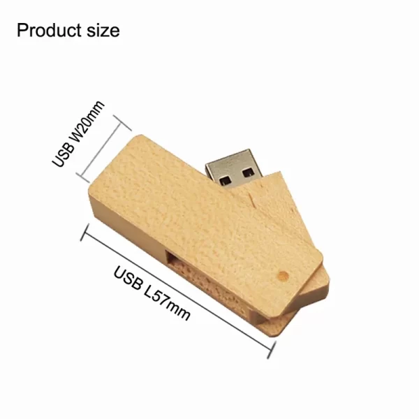 Wooden gift flash drive