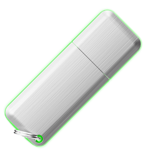 USB flash drive with LED light_green_led