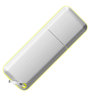 USB flash drive with LED light_yellow_led