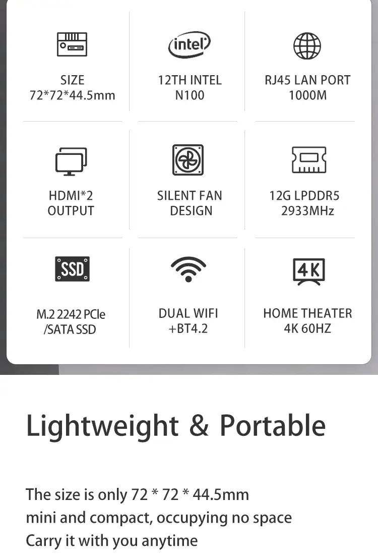 M6S N100 Mini PC