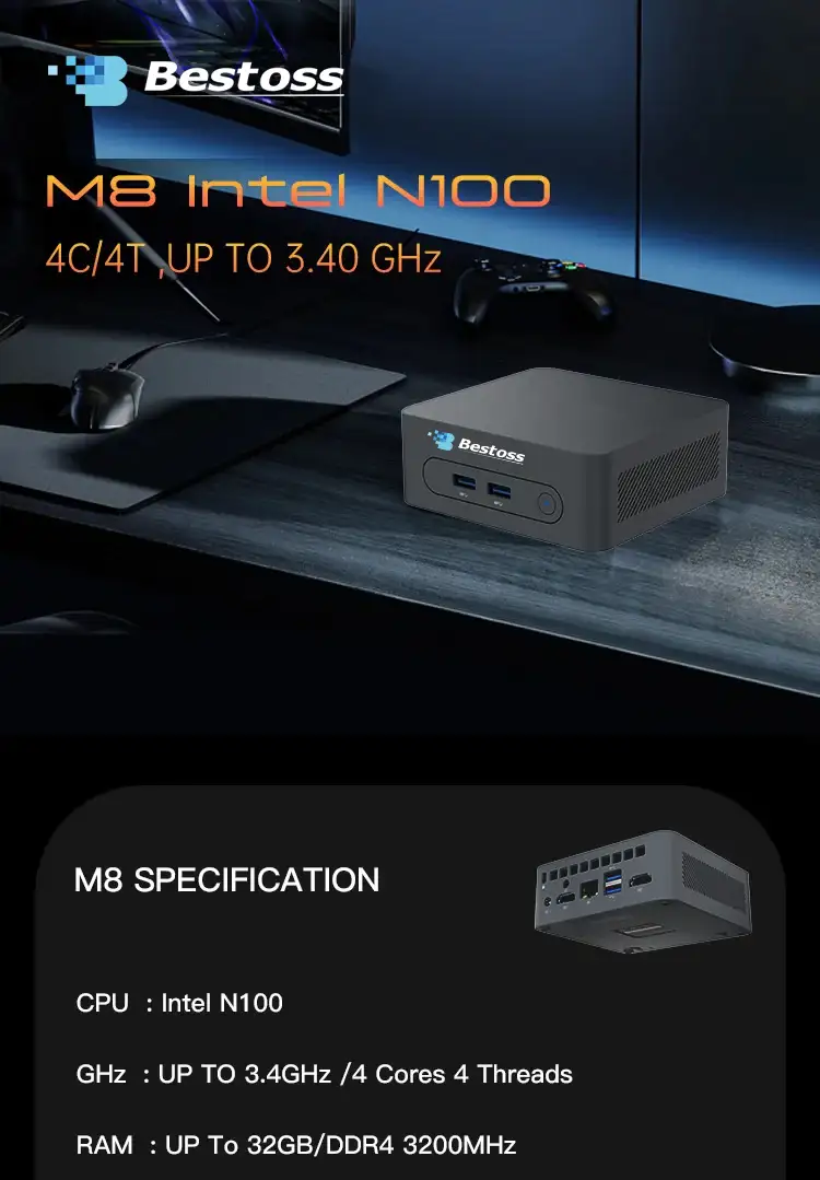 M8  N100 Mini PC