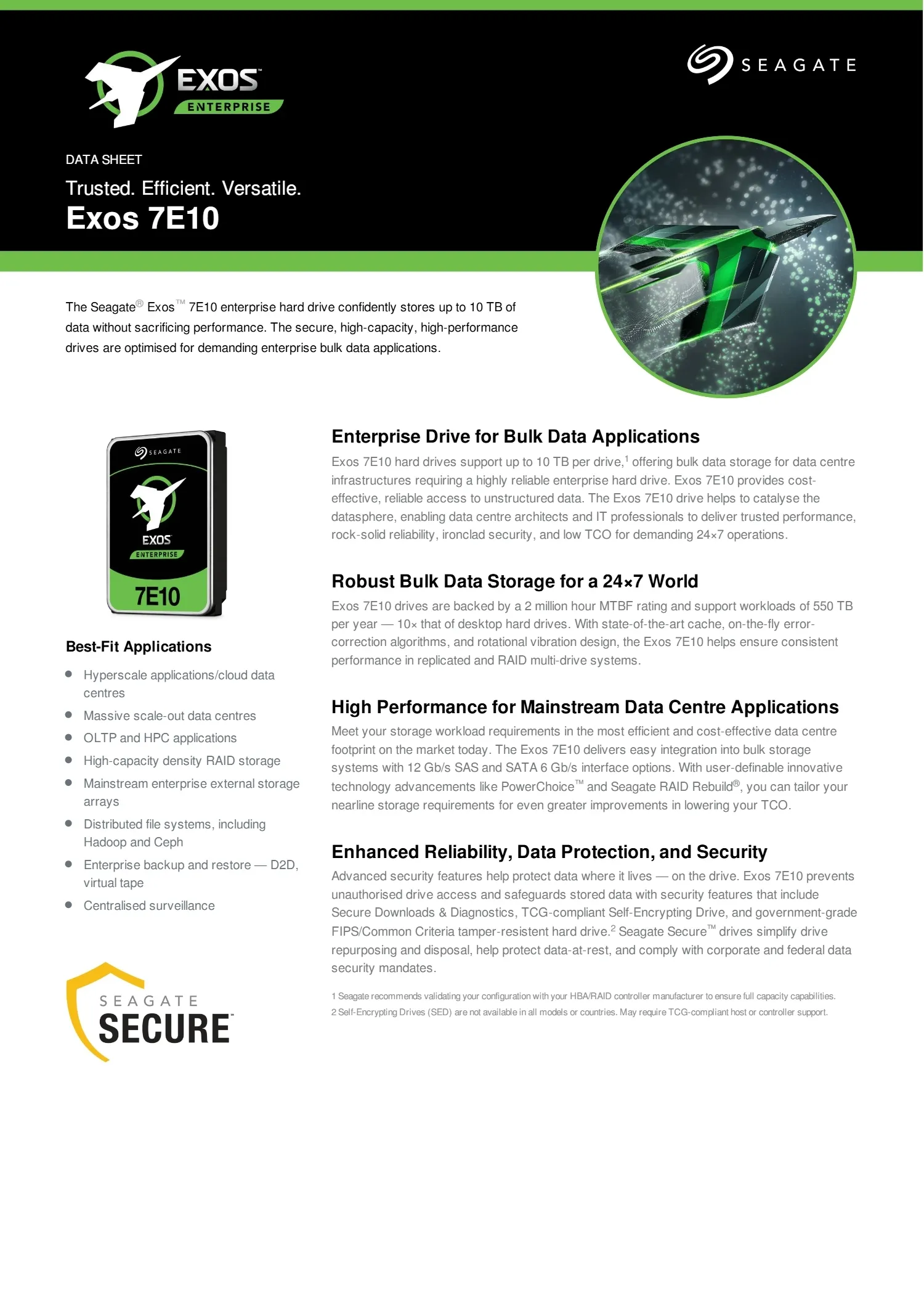 Seagate Enterprise Exos 7E10 Data